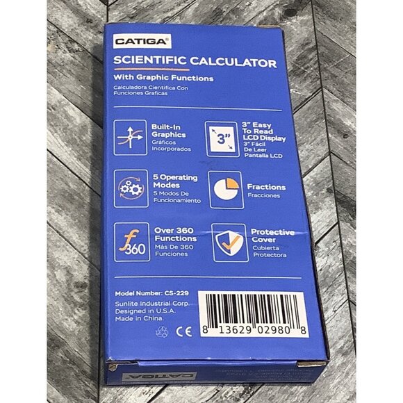 Catiga CS-229 Scientific Calculator With Graphic Functions & Over 360 Features - Picture 9 of 9